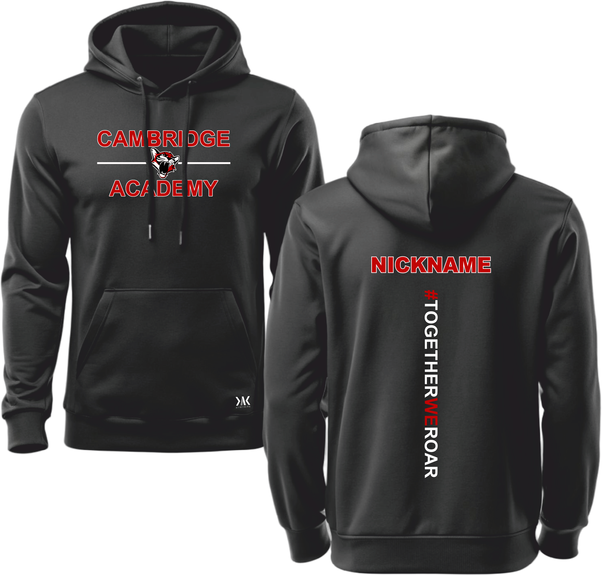 Academy Personalised Hoody with Back #Together We Roar