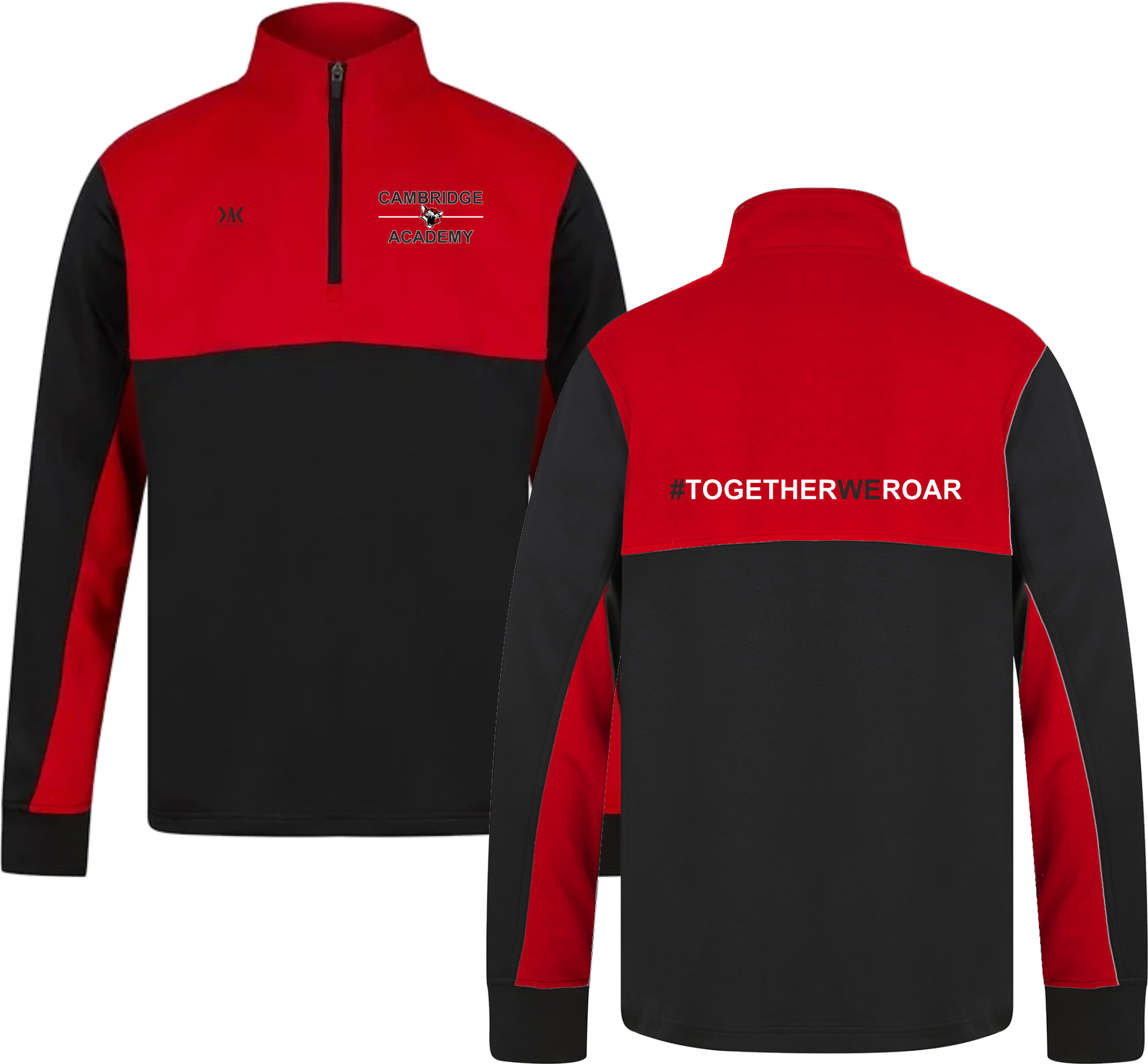 Academy Personalised 1/4 Zip Top with Back Logo