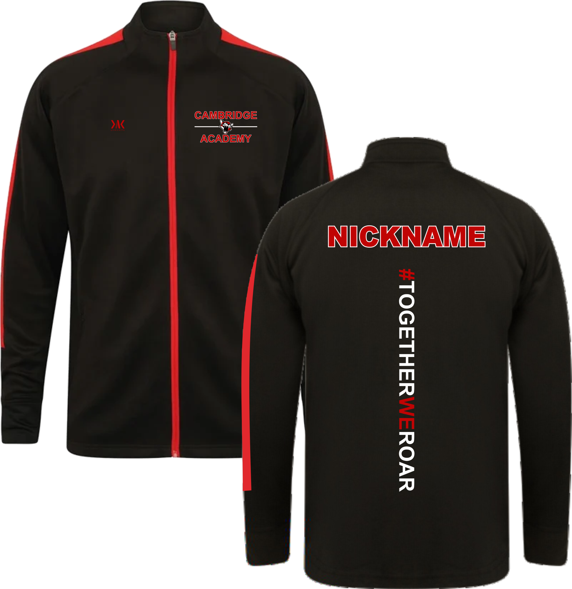 Academy Personalised Tracksuit Jacket with Back Logo