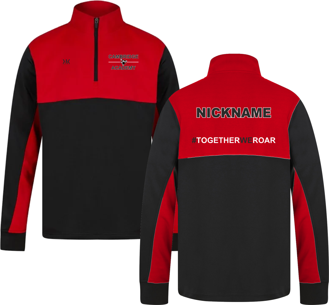 Academy Personalised 1/4 Zip Top with Back Logo